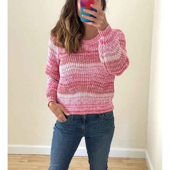Banana Republic Sweaters - NWOT Banana Republic Pink Space Dye Chunky Knit Sweater Sz Small